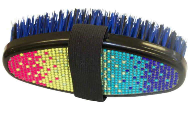 ShowMaster Plastic Body Brush with Rainbow Crystals