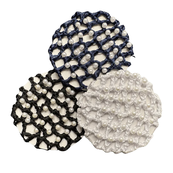 Hamag Crocheted Hair Bun Net with Pearls