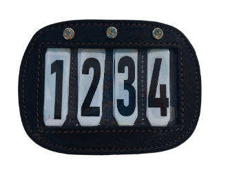 Cavalier Leather Saddle Pad Number Holder