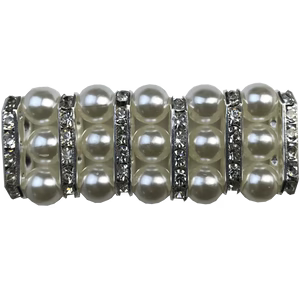 Hamag Pearl Scrunchie with Diamontes
