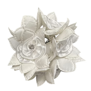 Hamag Rose Petal Hair Scrunchie with Chrystals