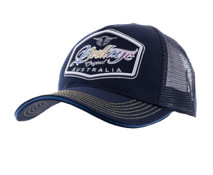 Navy Bullzye Truckers Cap