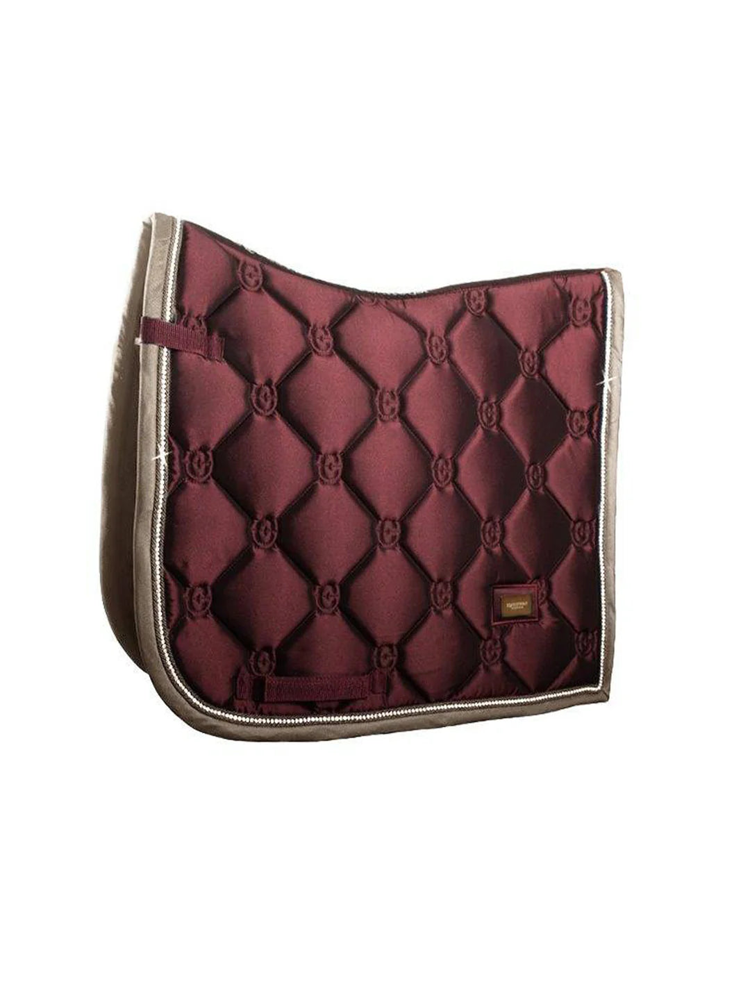 Equestrian Stockholm Merlot, Crystal & Gold Dressage Saddle Pad