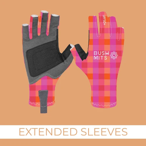 Bush Mits Golden Hour Gingham Sun Protection Gloves