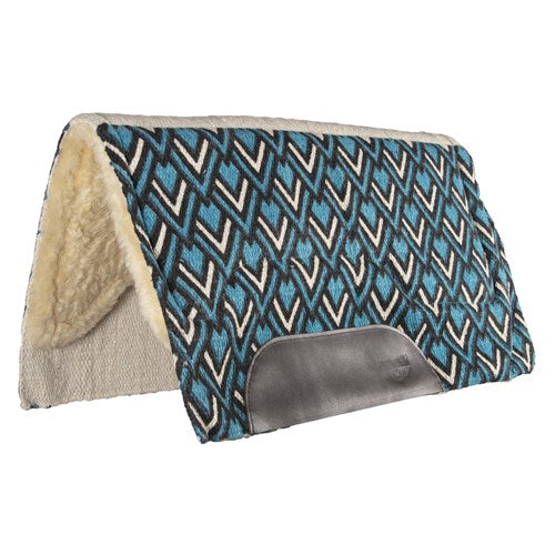 Navajo Fleece Lined Saddle Pad- Turquoise Arrow