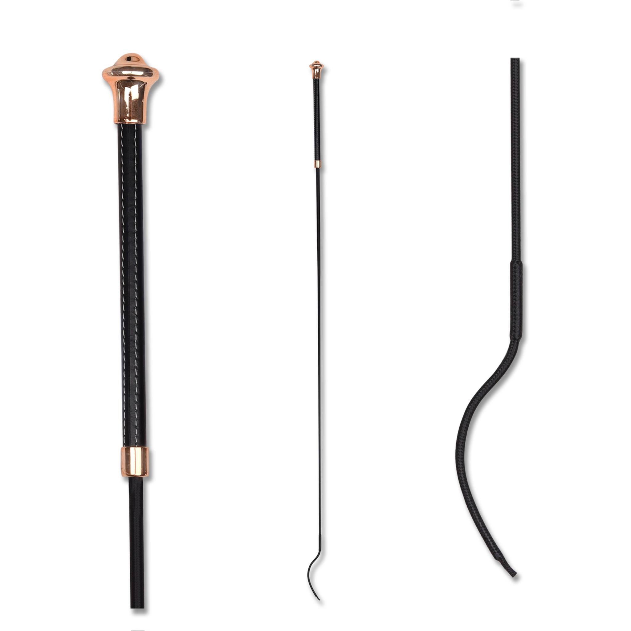 Waldhausen Dressage Whip Black & Rose Gold