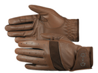 Horze Womens Leather Mesh Gloves with Bling Detail