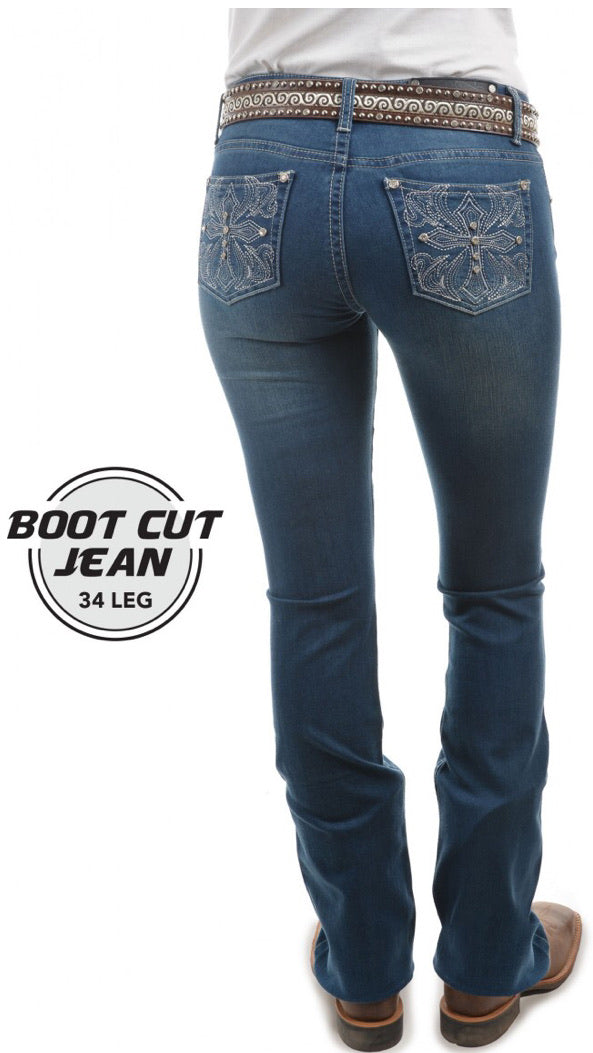 Pure Western Women’s Bella Boot Cut Jeans 34 leg