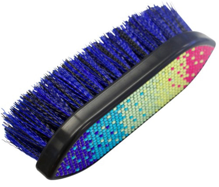 ShowMaster Plastic Dandy Brush with Rainbow Crystals