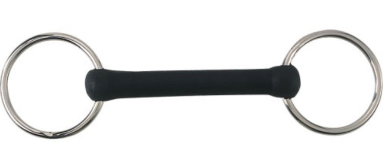 STC Loose Ring Snaffle with Rubber Mullen Mouth