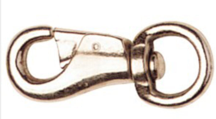 Nickel Plated Round Swivel Eye Bull Snaphook