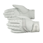 Horze Womens Leather Mesh Gloves with Bling Detail