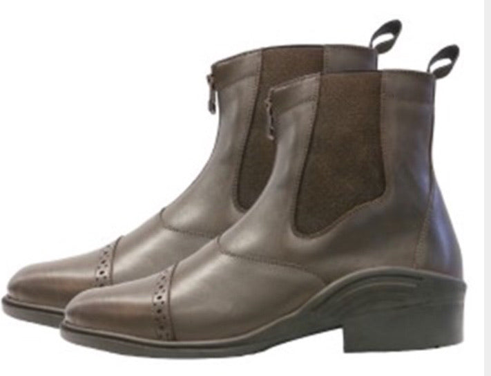 STC Huntington Ladies Leather Zipper Front Boots