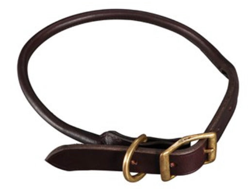 Jeremy & Lord Rolled Leather Dog Collar