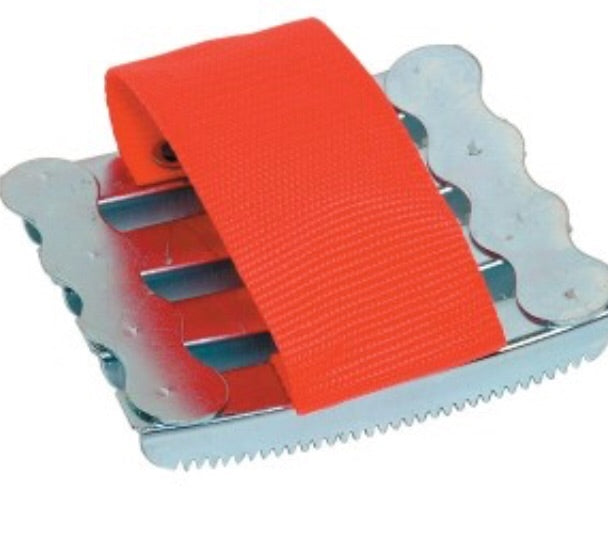 Metal Curry Comb with Hand Strap