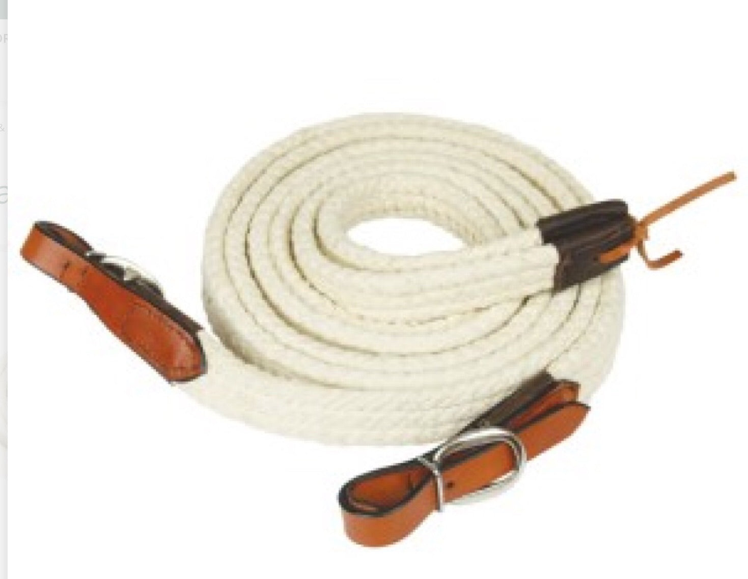 Stockmaster Cotton Stockman Reins 1.8M Natural